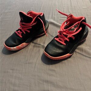 Under Armour Kids Black and Pink Sneakers